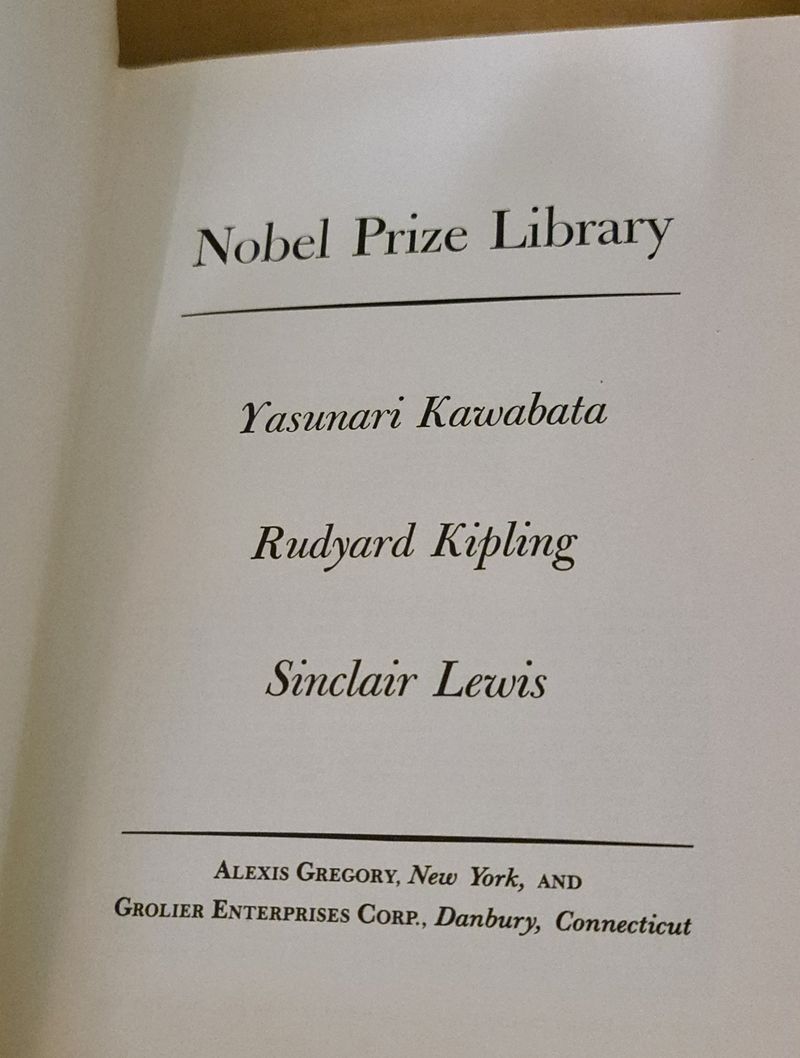 Yasunari Kawabata, Rudyard Kipling, Sinclair Lewis - Obrázek 2