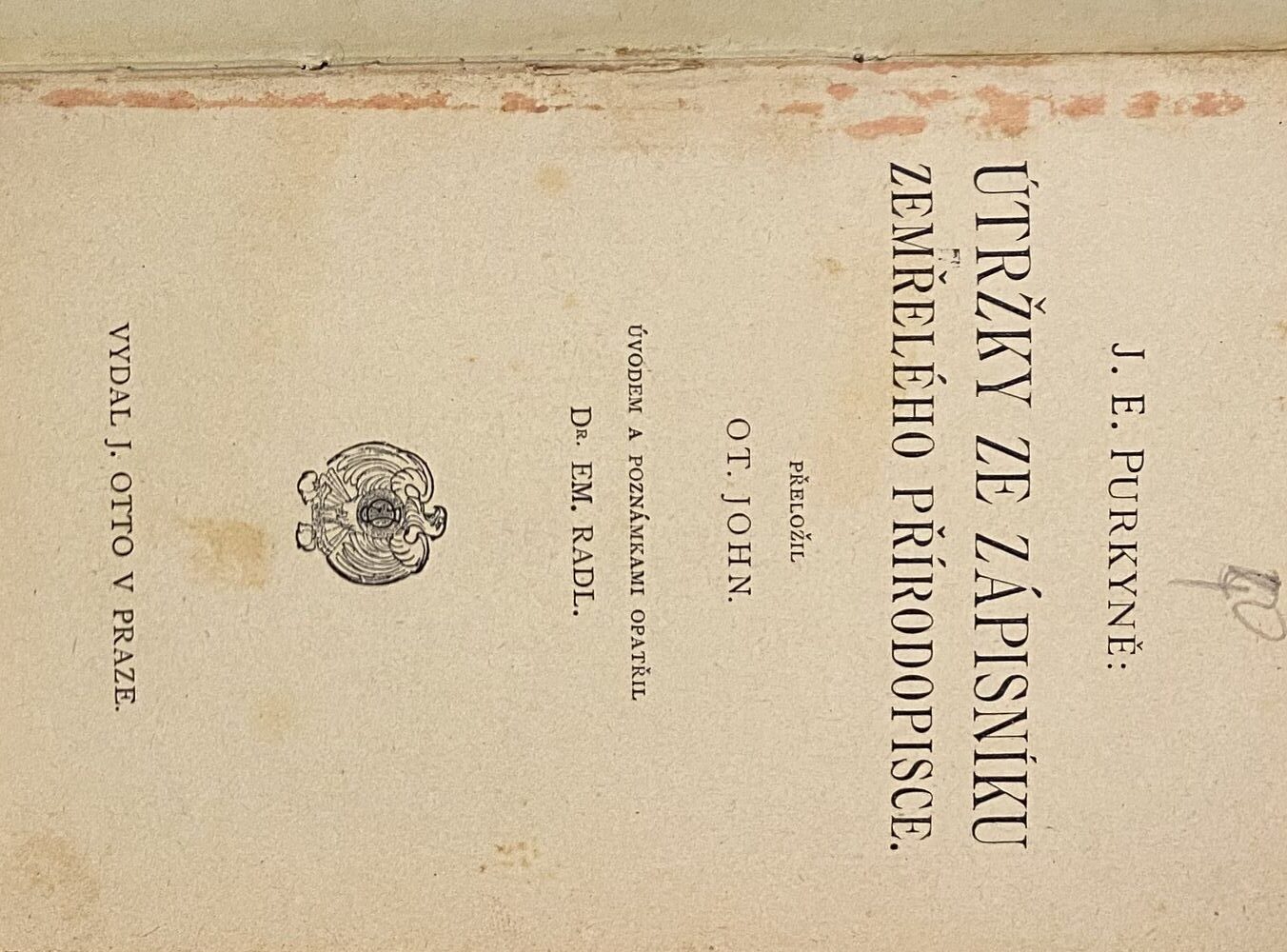 J. E. Purkyně - Útržky ze zápisníku zemřelého přírodopisce - Obrázek 2